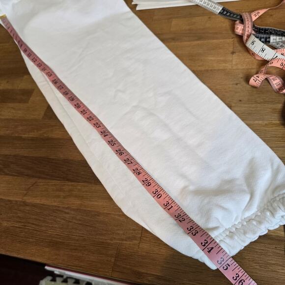 Palo Santo Studios White Cotton Oversized Sweatpant, Size S - M, Unisex - Picture 13 of 16